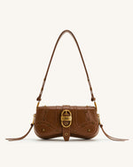 Joy Crushed Shoulder Bag - Brown