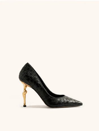 Hazel Woven Heels - Black