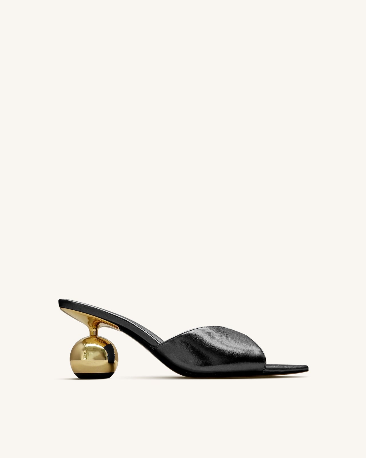 Ellie Sphere Heel Mules - Black