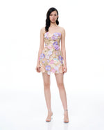 Amelie Floral Embroidered Mini Dress - Pastel Multi
