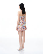 Odalys Floral Embroidered Mini Dress - Pastel Multi