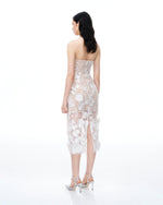Lysandra 3D Floral Embroidered Maxi Dress - White
