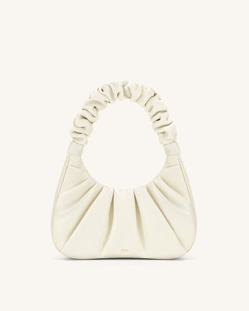 Gabbi Ruched Hobo Handbag - White