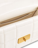 Kaia Bamboo Metal Handle Handbag - White