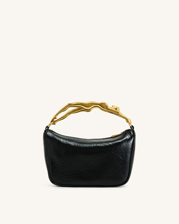 Jenny Human-shaped Handle Handbag - Black