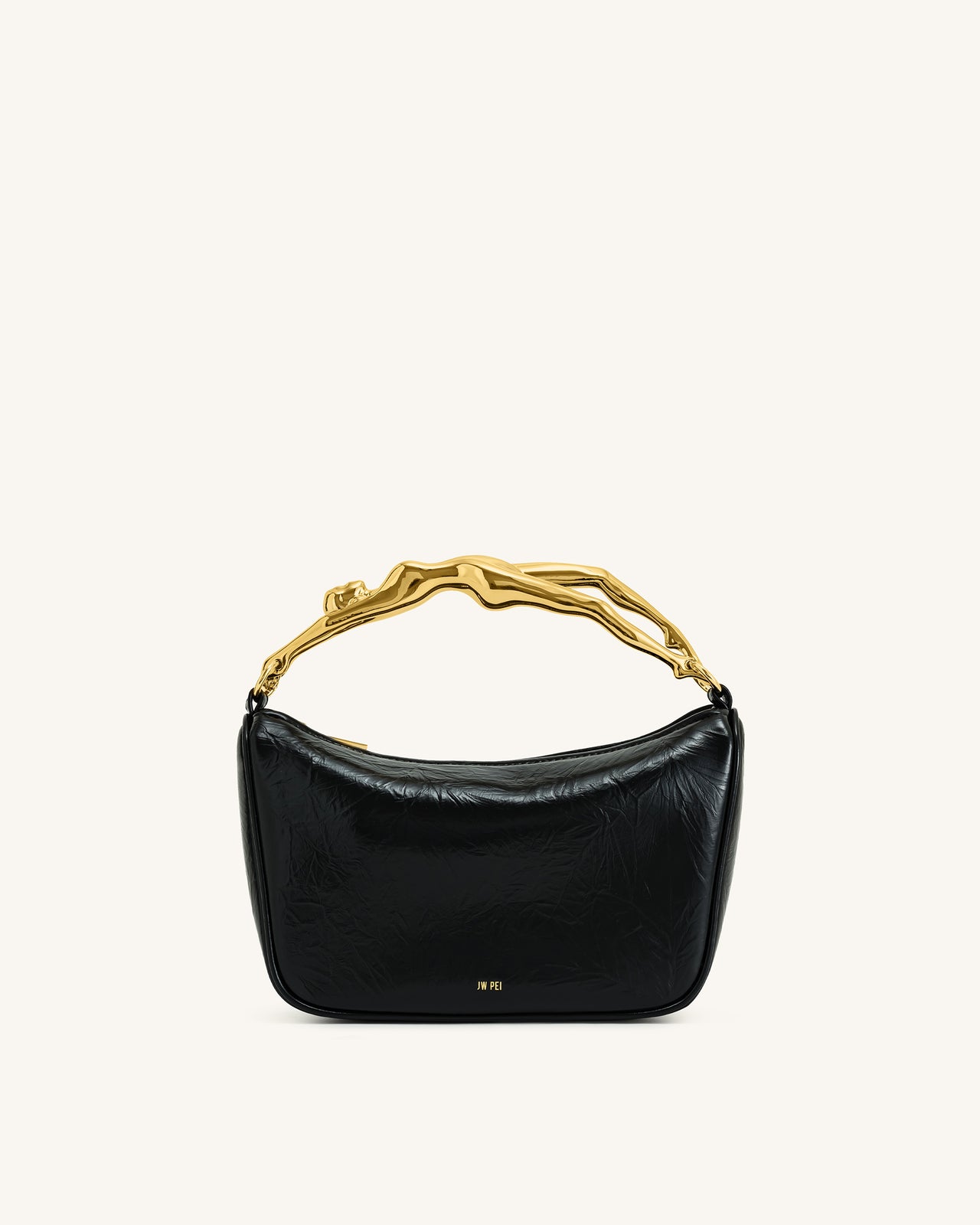 Jenny Human-shaped Handle Handbag - Black