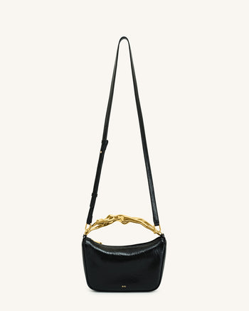 Jenny Human-shaped Handle Handbag - Black