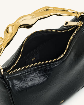 Jenny Human-shaped Handle Handbag - Black