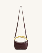 Jenny Human-shaped Handle Handbag - Deep Burgundy