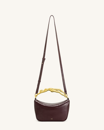 Jenny Human-shaped Handle Handbag - Deep Burgundy