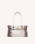 Yara Shoulder Bag - White Croc