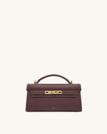 Noor Top Handle Bag - Reddish Brown
