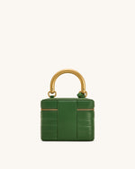 Evelyn Quilted Box Top Handle Bag - Green