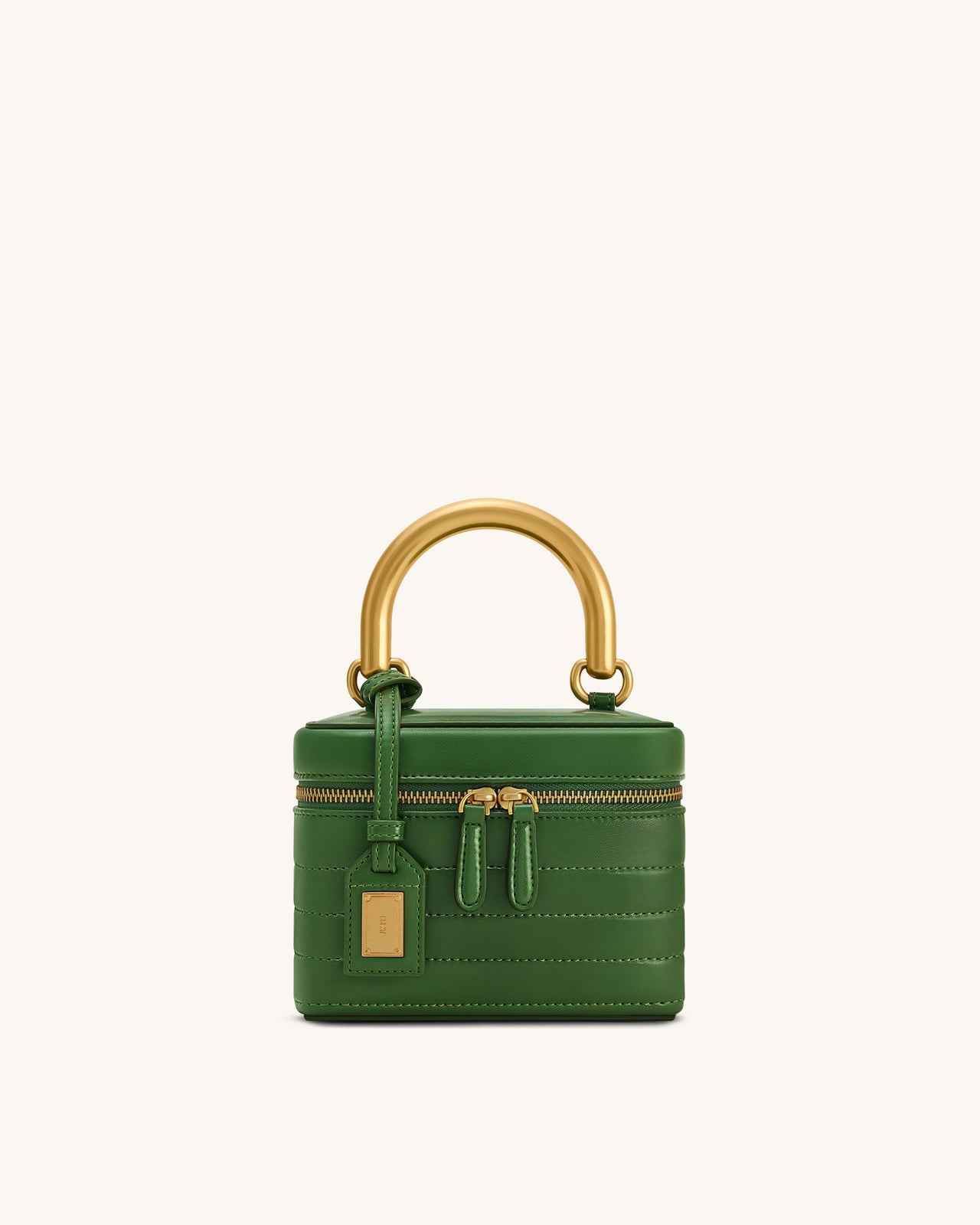 Evelyn Quilted Box Top Handle Bag - Green