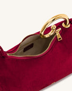 Nell Fringe Hardware Top Handle Bag - Burgundy