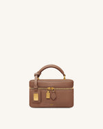 Cleo Box Shape Top Handle Bag - Brown