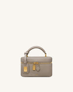 Cleo Box Shape Top Handle Bag - Taupe