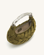 Orla Weave Handbag - Dark Olive