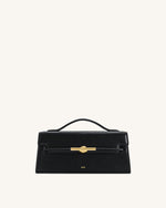 Lena Metal Rope Knot Top Handle Bag - Black