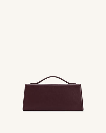 Lena Metal Rope Knot Top Handle Bag - Deep Claret