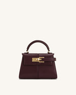 Elise Top Handle Bag - Deep Burgundy