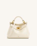 Lucia Classic Top Handbag - White