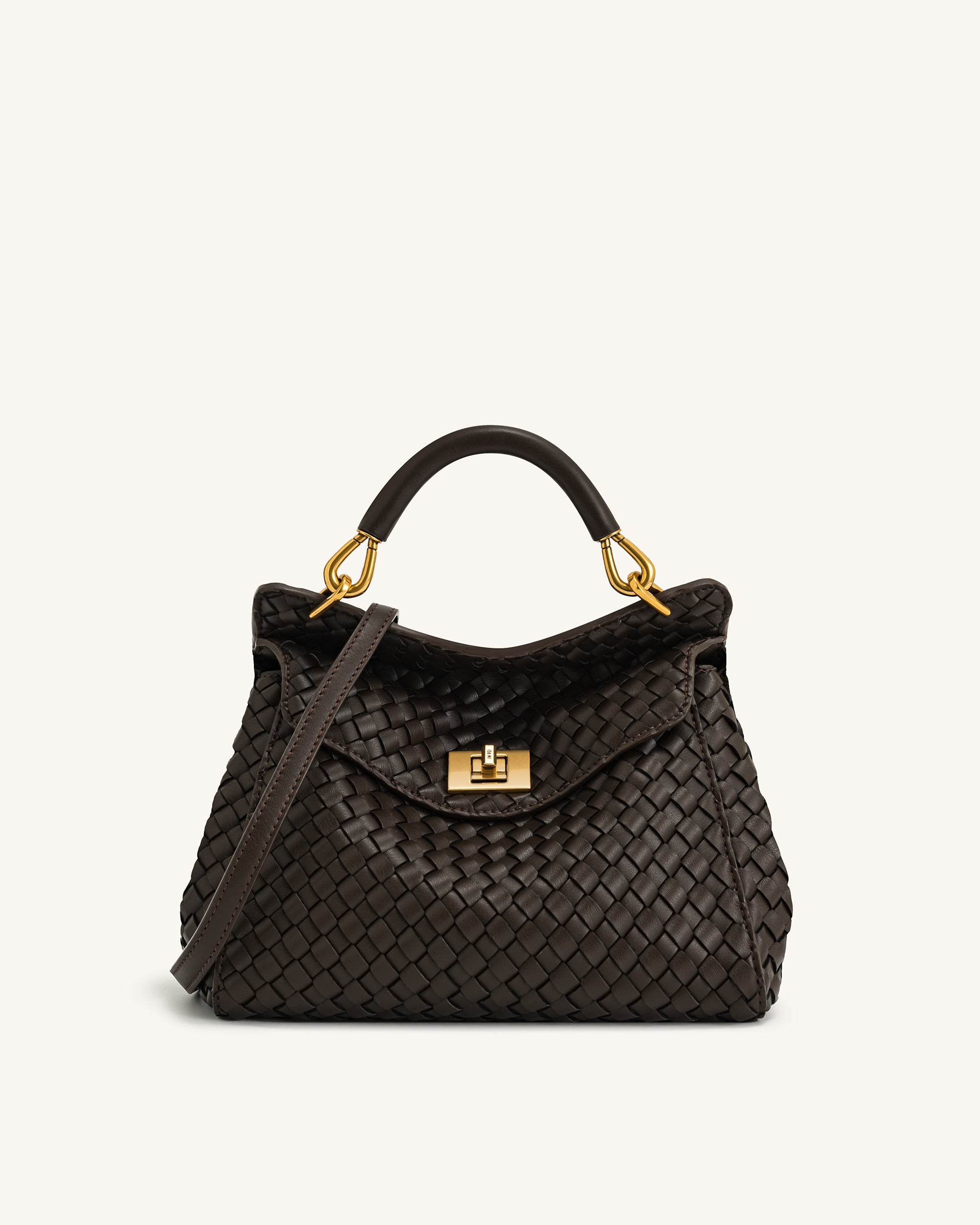 エグロジャパン　lucia Lucia Classic Top Handle Woven Bag - Dark Brown – JW PEI LATAM