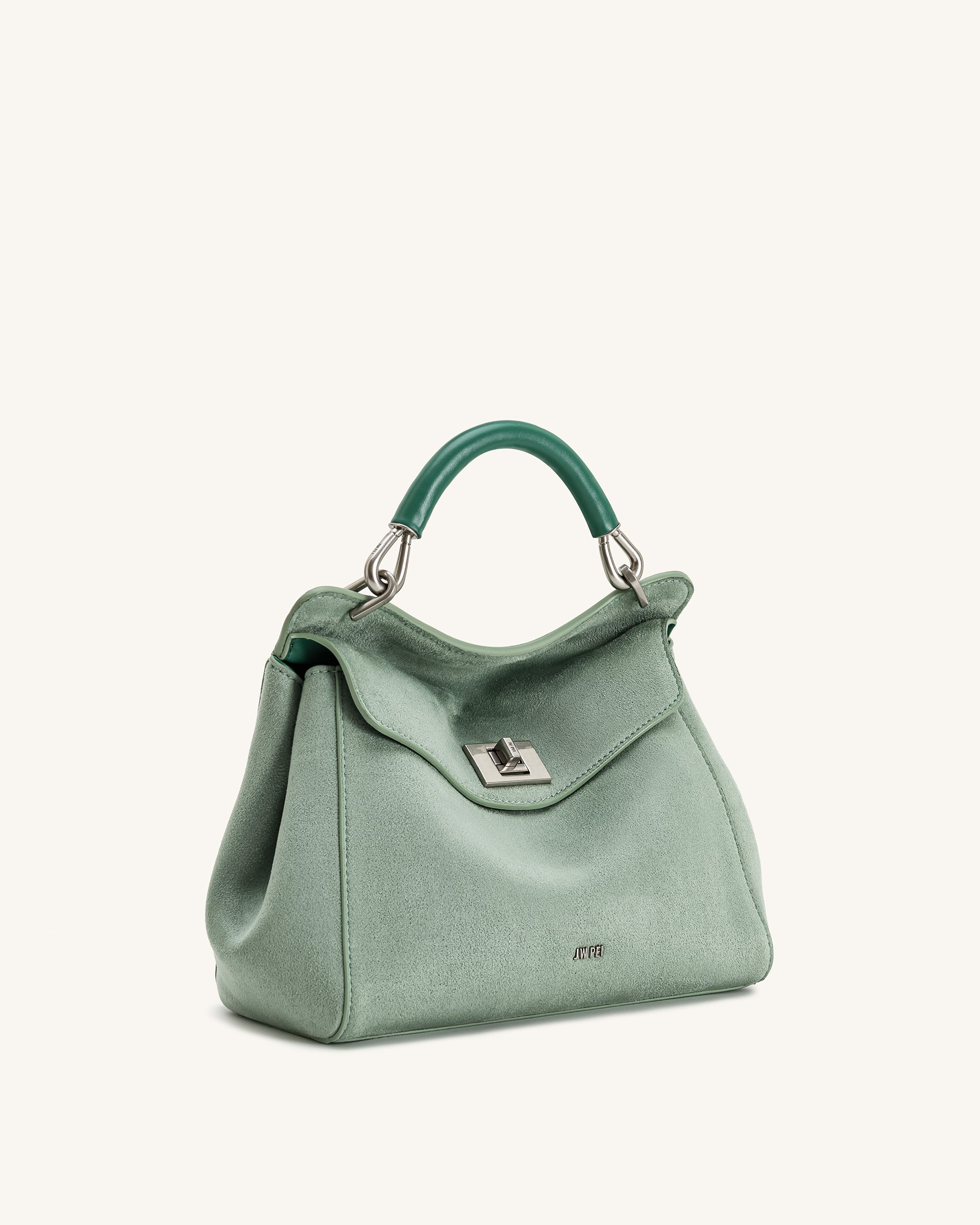 Lucia Classic Faux Suede Top Handle Bag - Matcha Green – JW PEI LATAM
