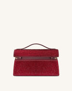 Thea Artificial Crystal Top Handle Bag - Red