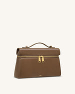 Thea Large Top Handle Bag - Mocha Brown