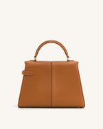 Elise Large Top Handle Bag - Brown