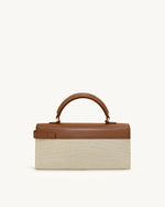 Keyla Top Handbag - Brown Canvas