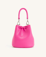 Yulia Padded Bucket Bag - Bright Pink