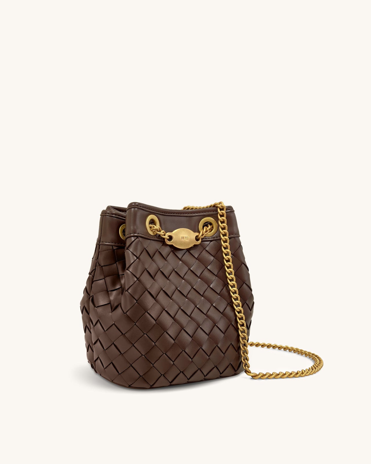 Yara Hand-Woven Bucket Bag - Dark Brown