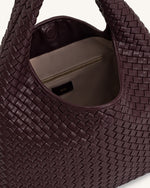 Laura Woven Shoulder Bag - Deep Burgundy