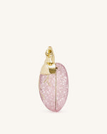 Maren Artificial Crystal Heart Shaped Bag - Pink