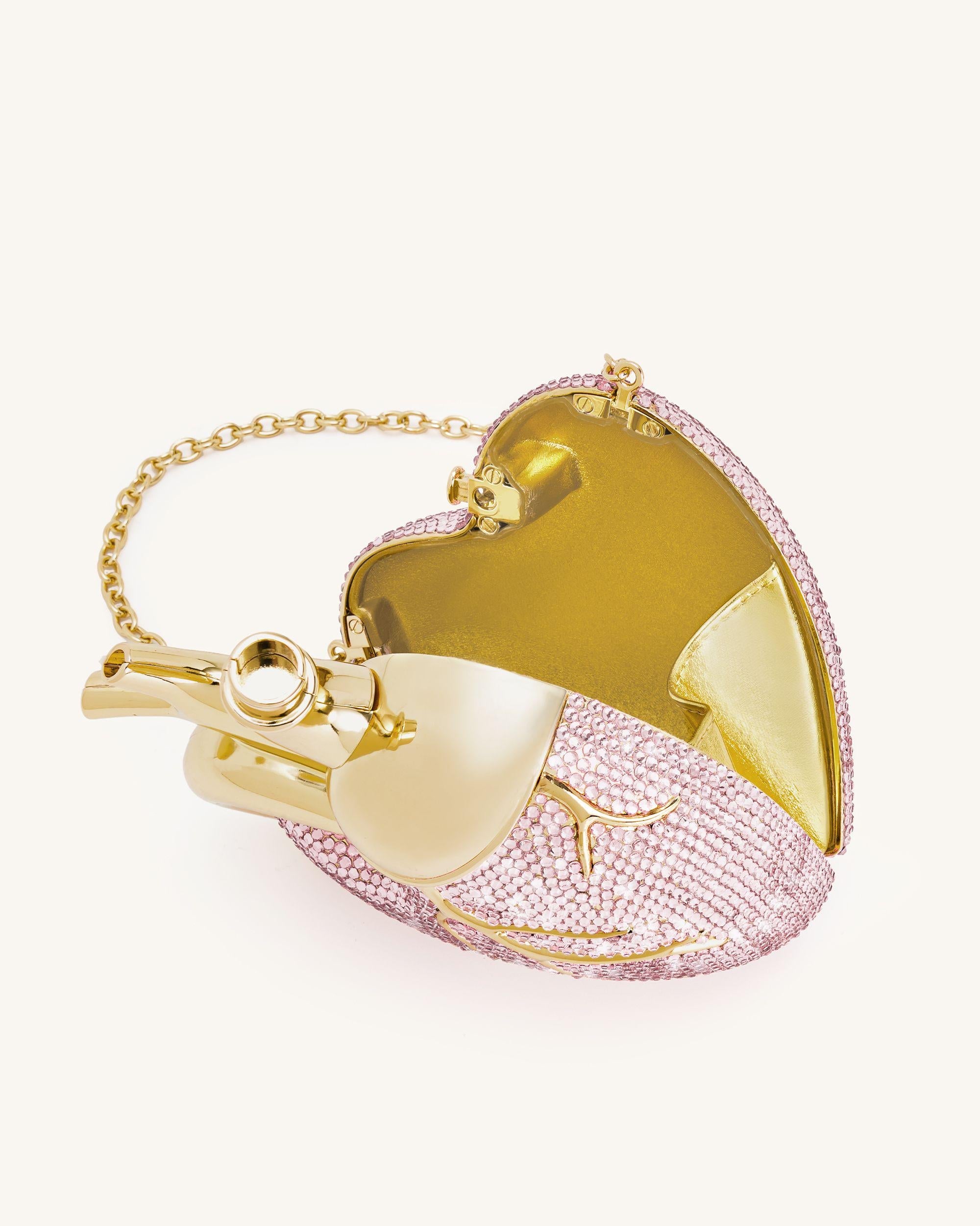 Maren Artificial Crystal Heart Shaped Bag - Pink – JW PEI LATAM