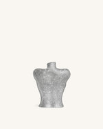 Kiara Faux Crystal Bust Clutch - Silver