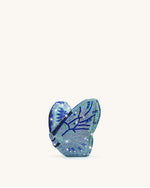 Paisley Crystal Butterfly Clutch - Blue