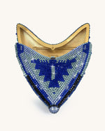 Paisley Crystal Butterfly Clutch - Blue