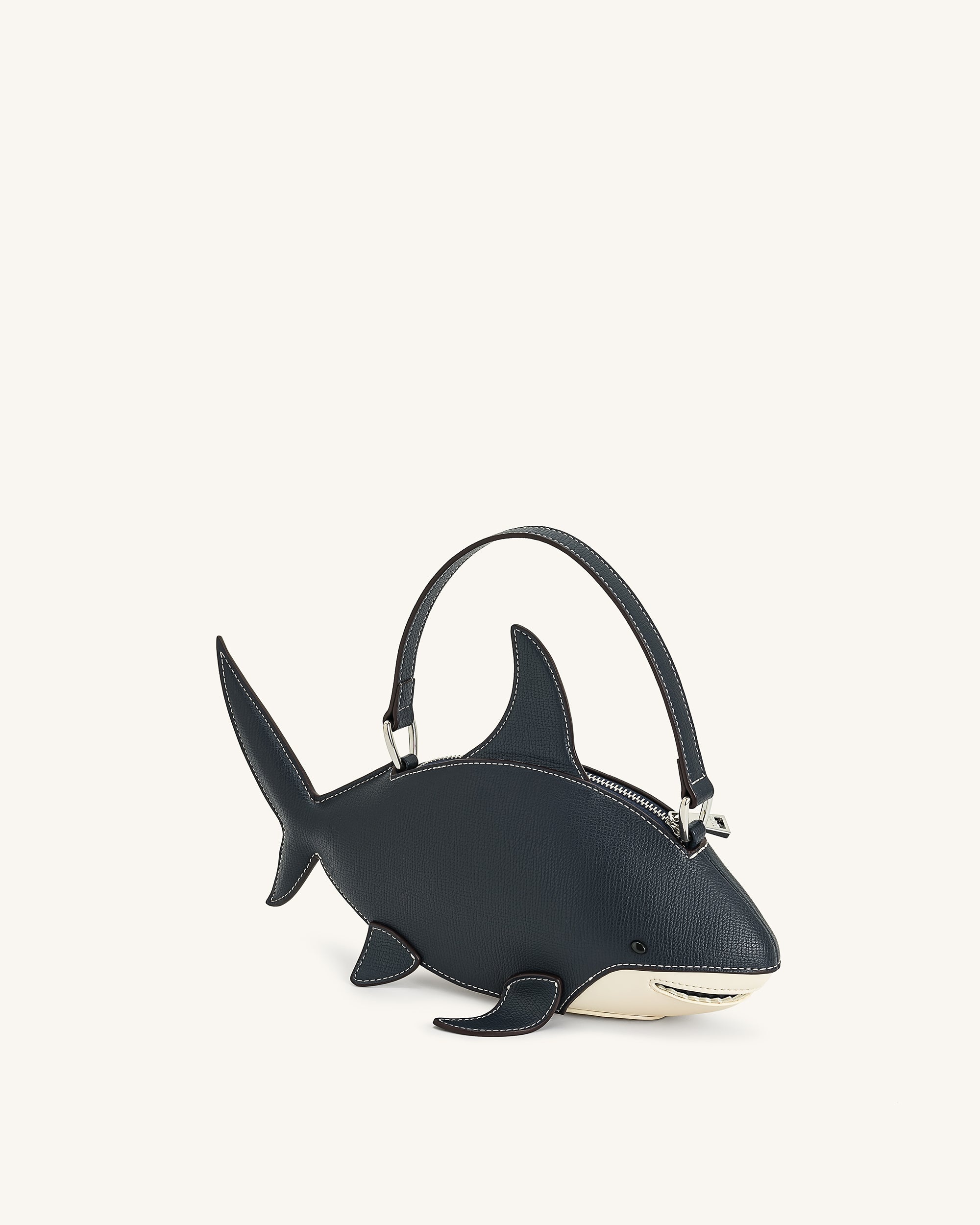 Nerys Shark Look Top Handle Bag - Dark Blue - JW PEI LATAM