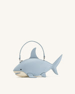 Nerys Shark Look Top Handle Bag - Light Blue
