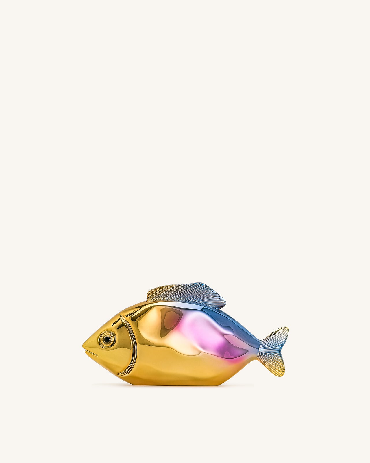 Fish Shaped Clutch - Gold/Blue