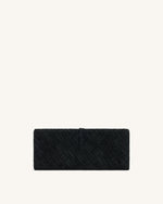 Zaria Woven Clutch - Black