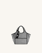 Eliana Artificial Crystal Mini Tote Bag - Anthracite