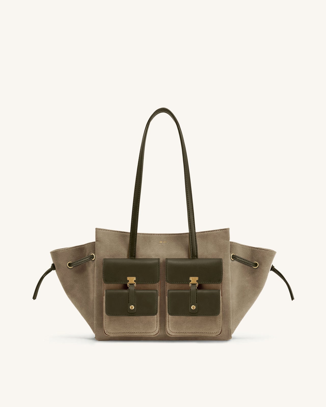 Linda Faux Suede Tote Bag - Green