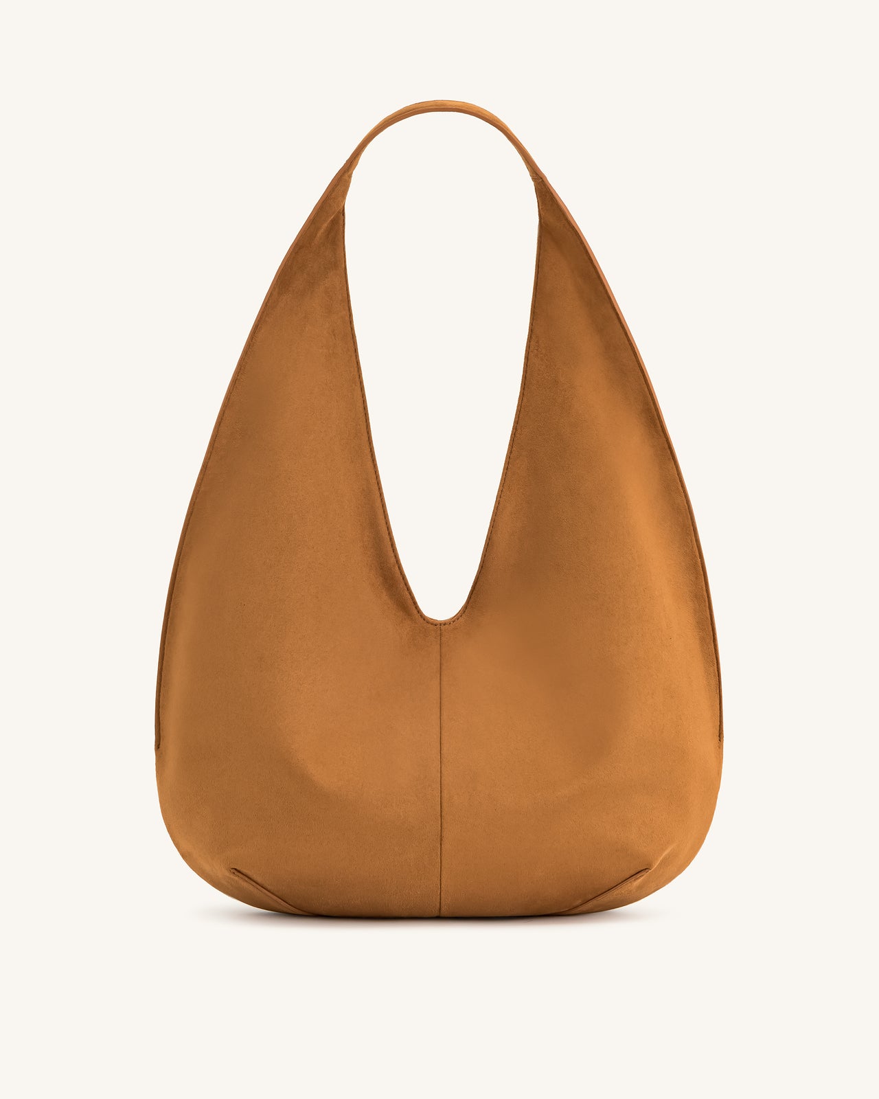 Dara Faux Suede Hobo Bag -Yellowish Brown