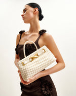 Elora Woven Tote Bag - White