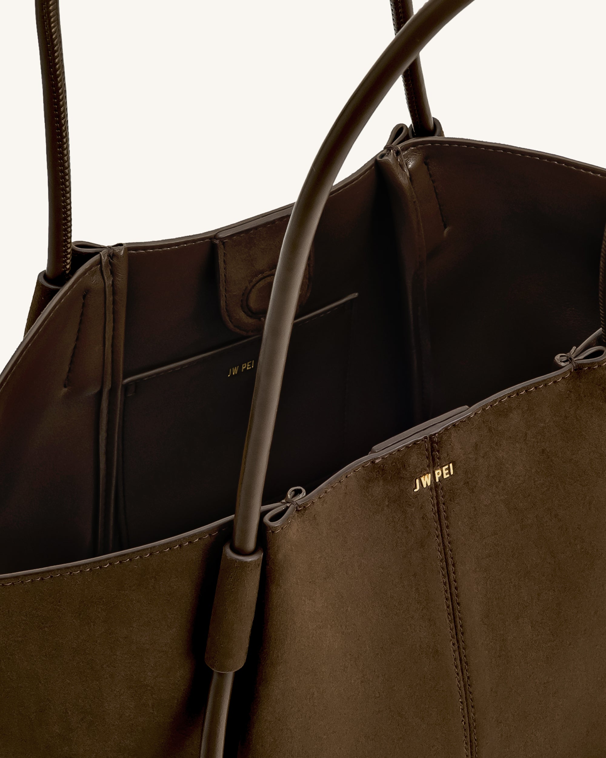 Nala Wide Tote Bag - Mocha Brown - JW PEI LATAM