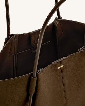 Nala Wide Tote Bag - Mocha Brown